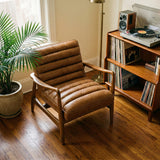 Kingsley Faux Leather Accent Chair Tan from Roseland Furniture