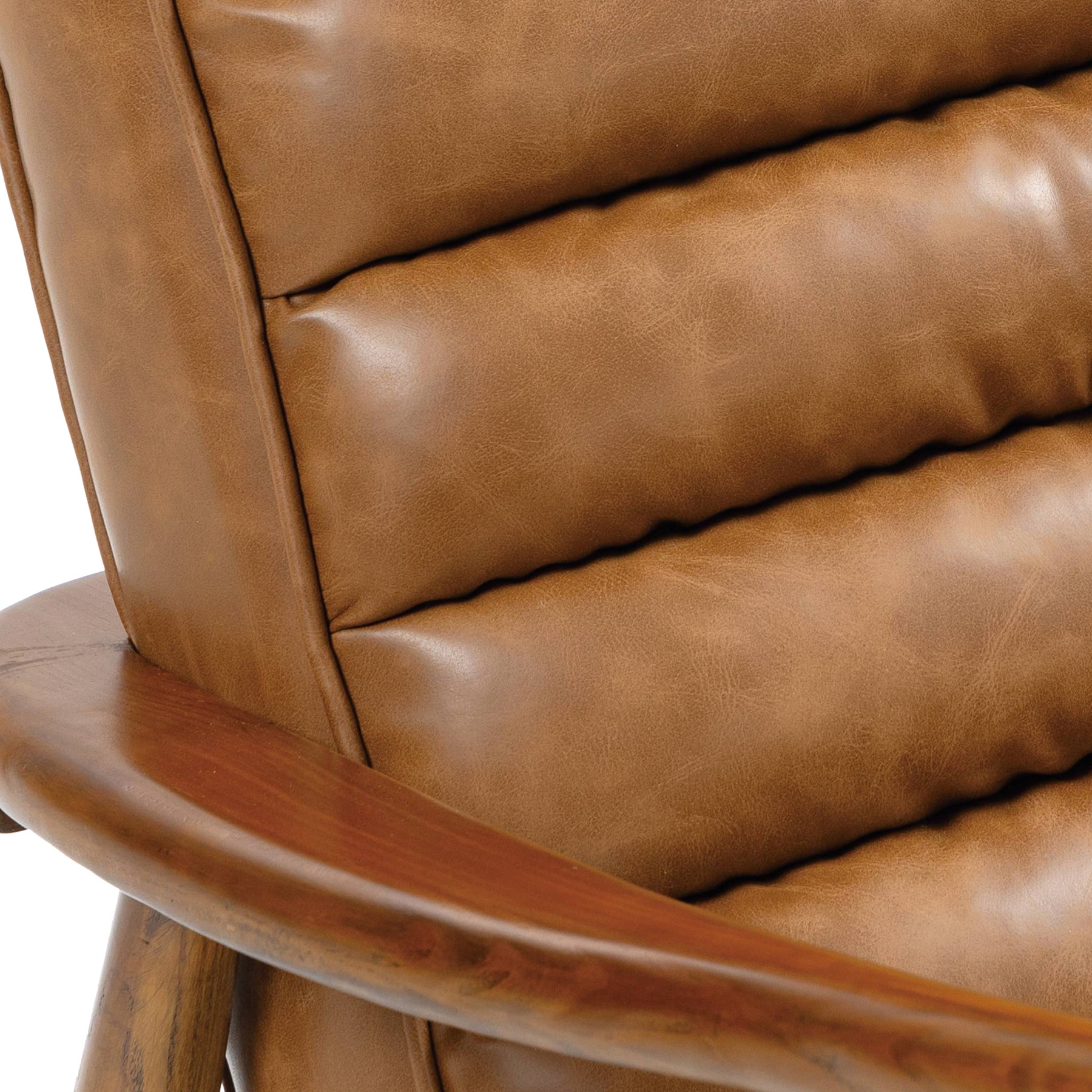 Kingsley Faux Leather Accent Chair Tan from Roseland Furniture