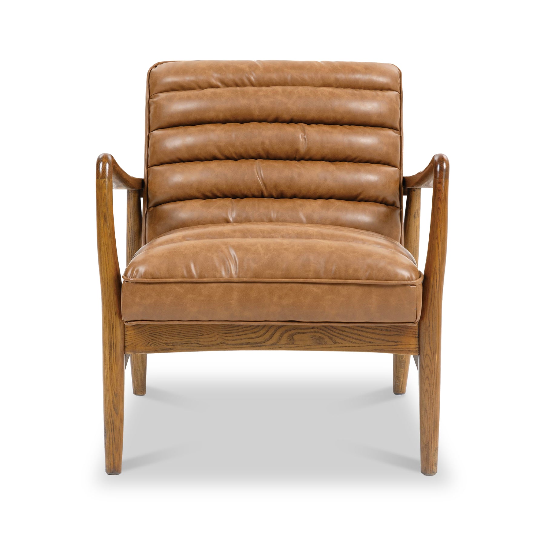 Kingsley Faux Leather Accent Chair Tan from Roseland Furniture