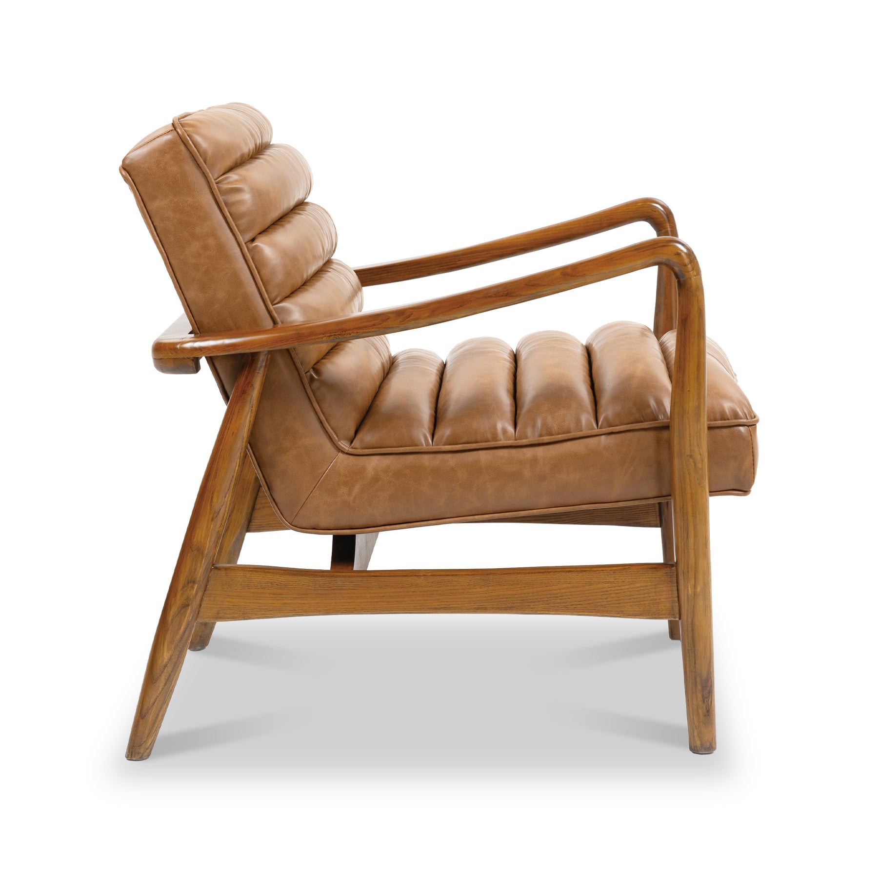 Kingsley Faux Leather Accent Chair Tan from Roseland Furniture