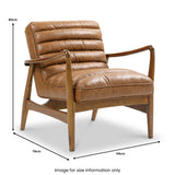 Kingsley Faux Leather Accent Chair Tan from Roseland Furniture