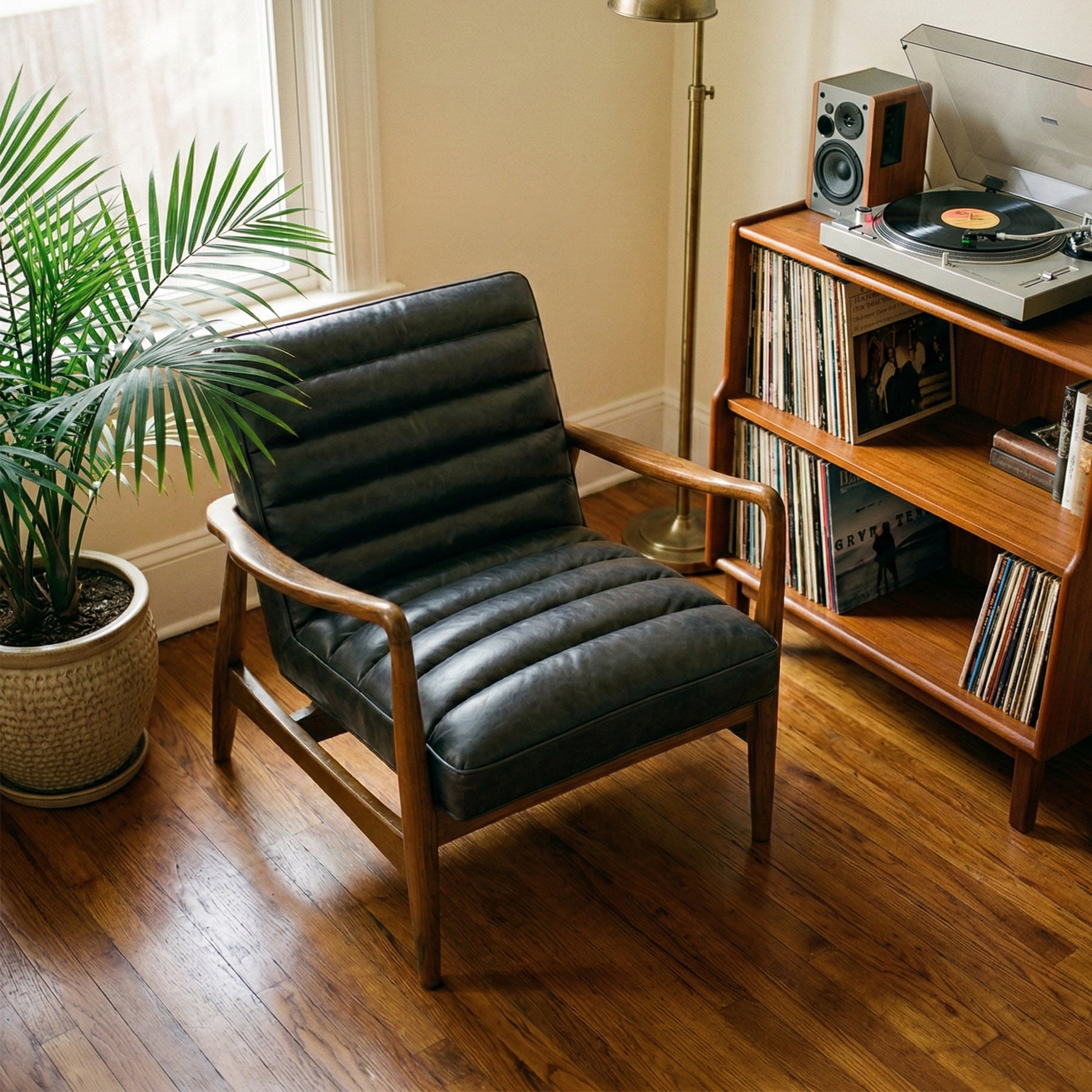 Kingsley Faux Leather Accent Black from Roseland Furniture