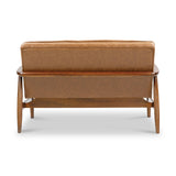 Kingsley Faux Leather 2 seater sofa Tan from Roseland Furniture