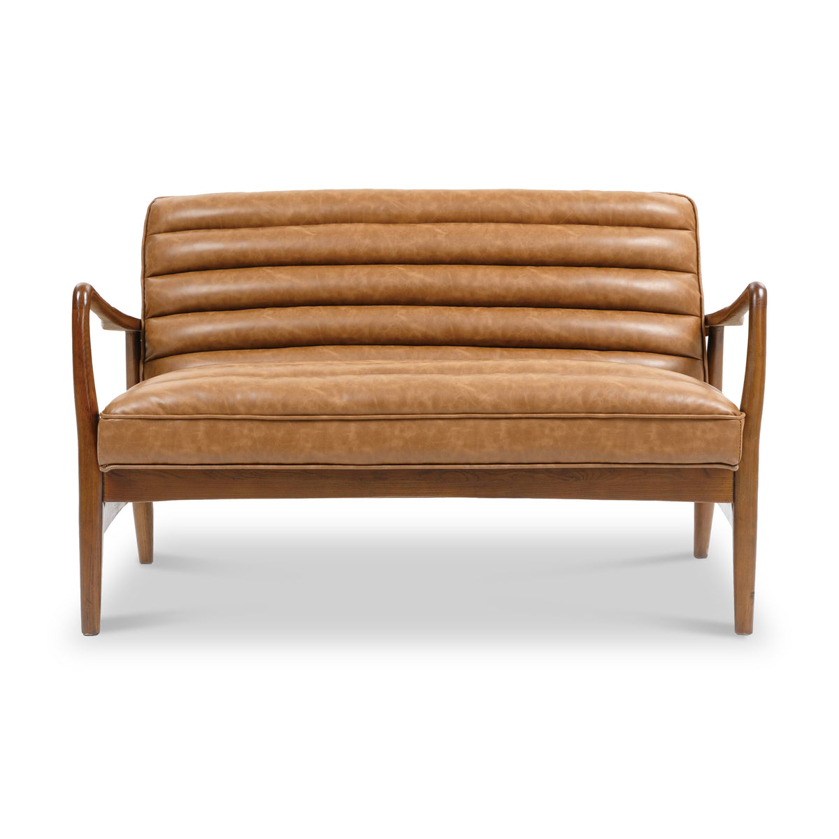 Kingsley Faux Leather 2 seater sofa Tan from Roseland Furniture