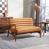 Kingsley Faux Leather 2 seater sofa Tan from Roseland Furniture