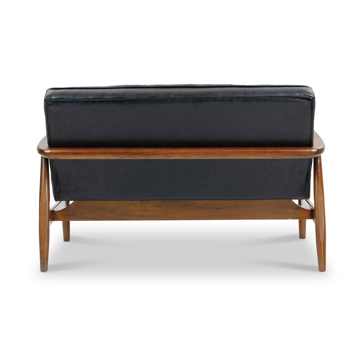 Kingsley Faux Leather 2 seater sofa Black from Roseland Furniture