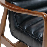 Kingsley Faux Leather 2 seater sofa Black from Roseland Furniture