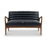 Kingsley Faux Leather 2 seater sofa Black from Roseland Furniture