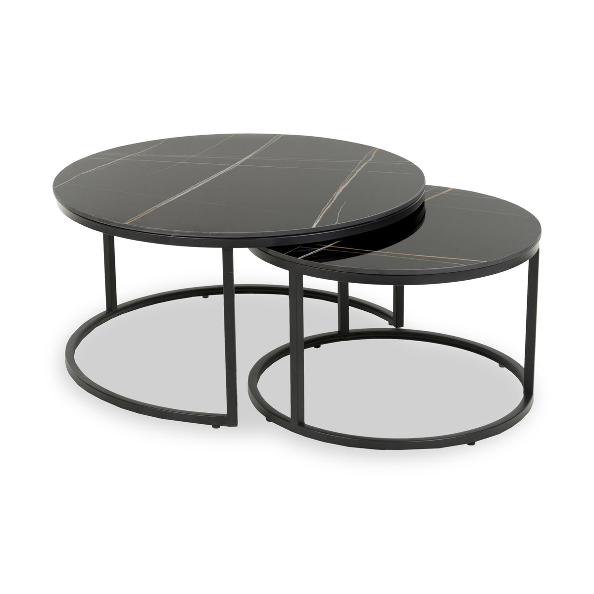 Freiston Nest Of Tables Black from Roseland Furniture