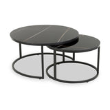 Freiston Nest Of Tables Black from Roseland Furniture