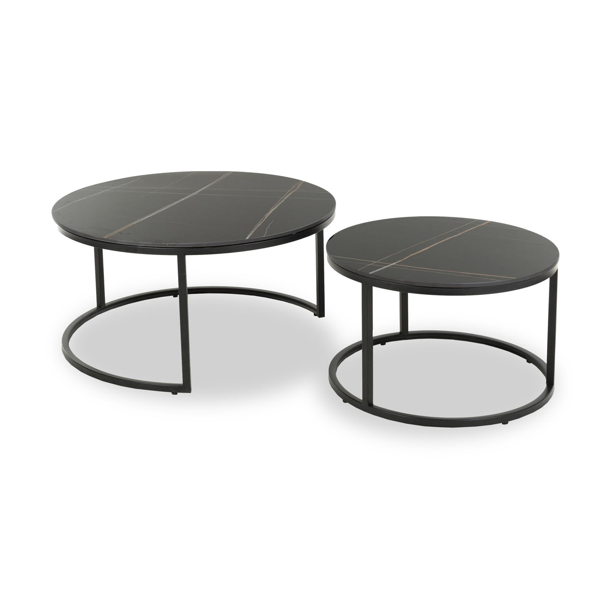 Freiston Nest Of Tables Black from Roseland Furniture