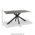 Farnell 160cm Ceramic Dining Table Grey from Roseland Furniture