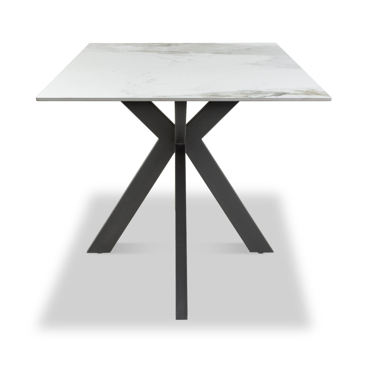 Farnell 160cm Ceramic Dining Table White from Roseland Furniture