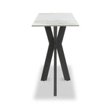 Farnell Ceramic Console Table White from Roseland Furniture