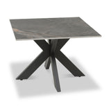 Farnell Ceramic Square Side Table Grey from Roseland Furniture