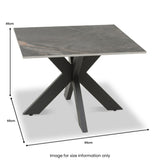 Farnell Ceramic Square Side Table White from Roseland Furniture