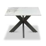 Farnell Ceramic Square Side Table White from Roseland Furniture