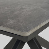 Farnell Ceramic Extending Dining Table Grey from Roseland Furniture