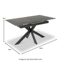 Farnell Ceramic Extending Dining Table Grey from Roseland Furniture