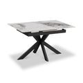 Farnell Ceramic Ext Dining Table White from Roseland Furniture