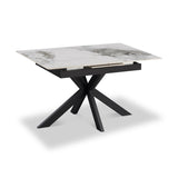 Farnell Ceramic Ext Dining Table White from Roseland Furniture