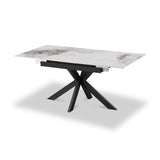 Farnell Ceramic Ext Dining Table White from Roseland Furniture