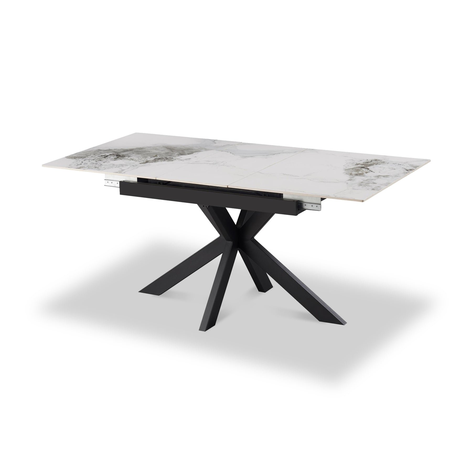 Farnell Ceramic Ext Dining Table White from Roseland Furniture