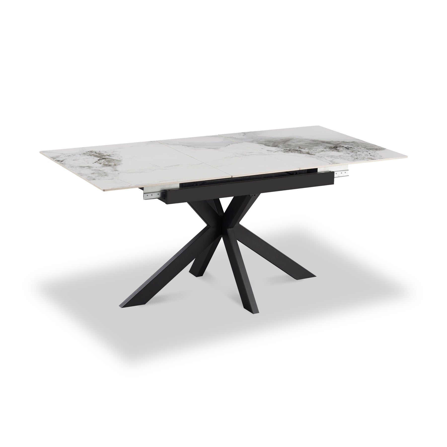 Farnell Ceramic Ext Dining Table White from Roseland Furniture