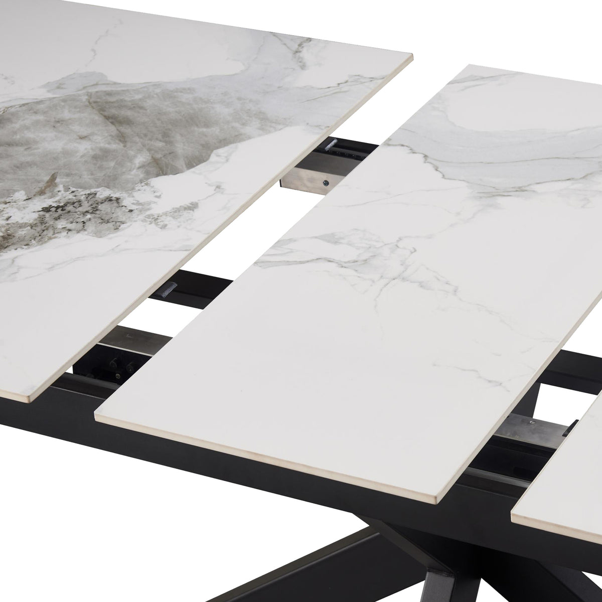 Farnell Ceramic Ext Dining Table White from Roseland Furniture