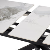 Farnell Ceramic Ext Dining Table White from Roseland Furniture