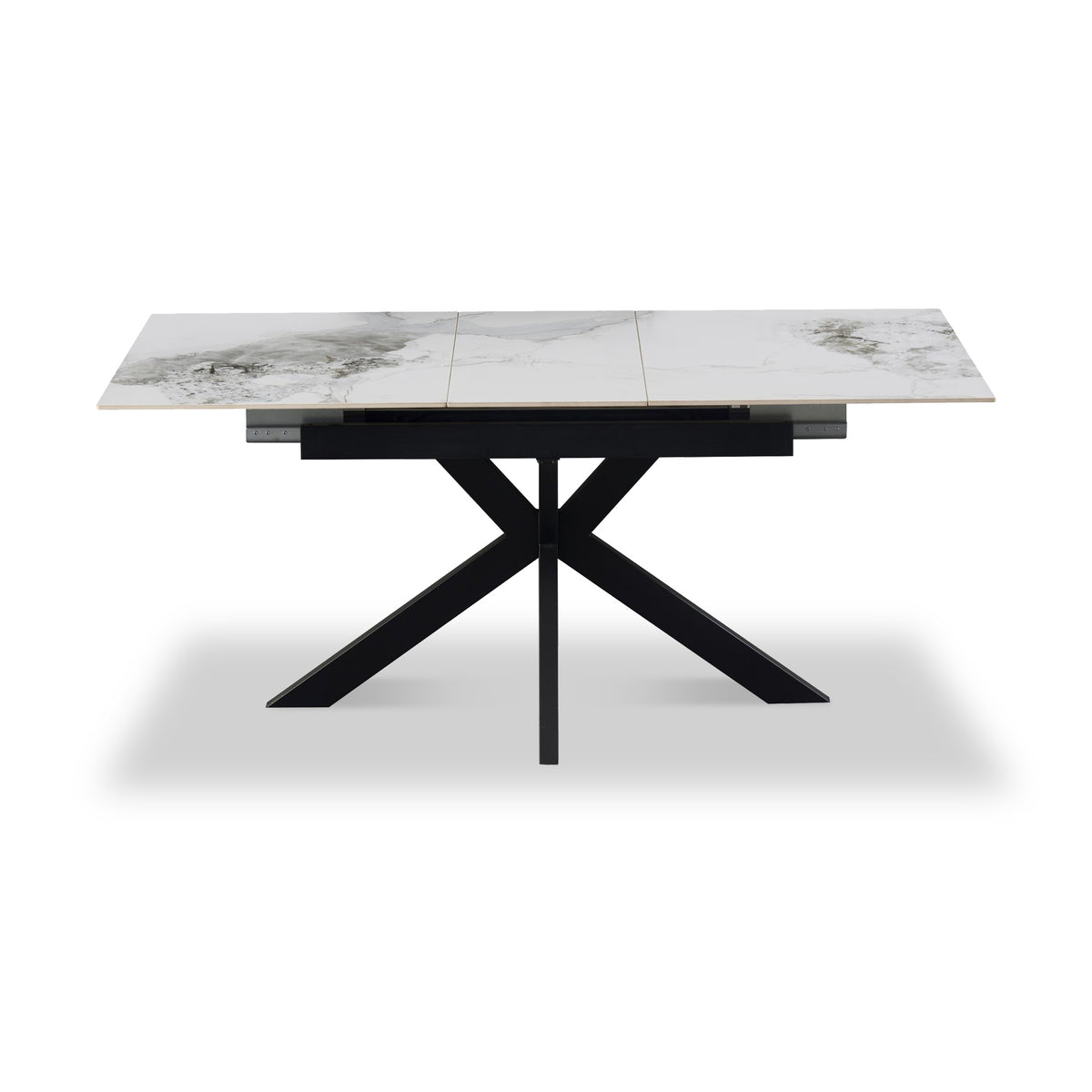 Farnell Ceramic Ext Dining Table White from Roseland Furniture
