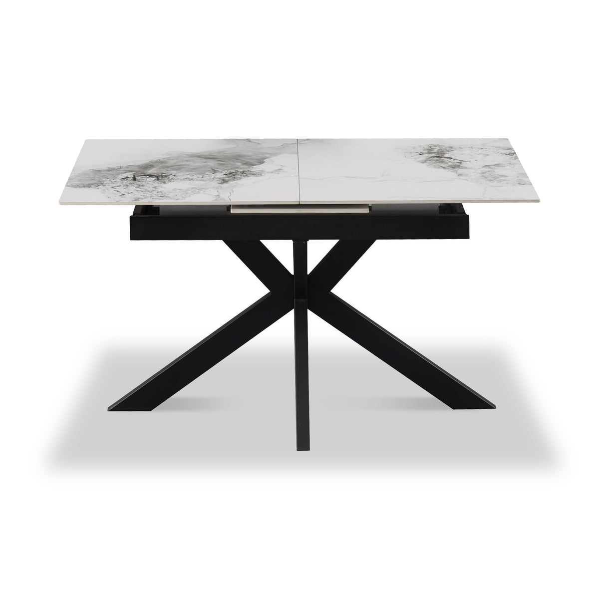 Farnell Ceramic Ext Dining Table White from Roseland Furniture