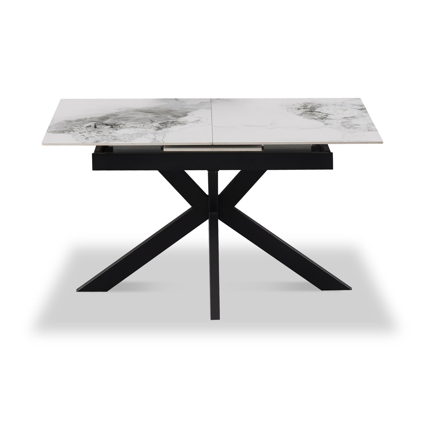 Farnell Ceramic Ext Dining Table White from Roseland Furniture
