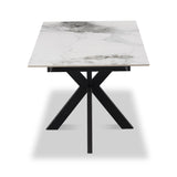 Farnell Ceramic Ext Dining Table White from Roseland Furniture