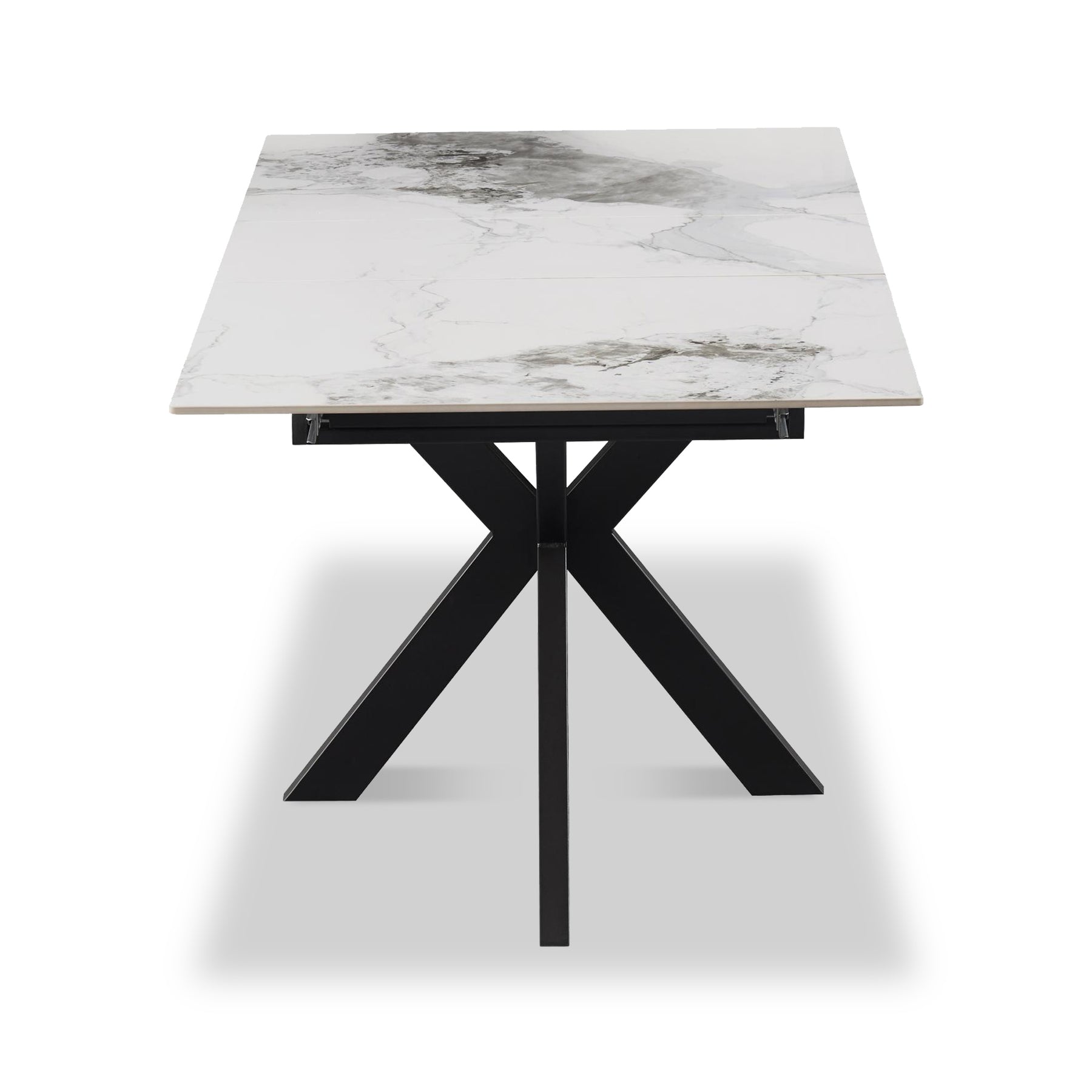 Farnell Ceramic Ext Dining Table White from Roseland Furniture