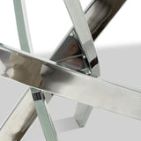 Melody 160cm Marble Effect Dining Table White Chrome from Roseland Furniture