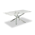 Melody Marble Effect Coffee Table White Chrome from Roseland Furniture