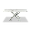 Melody Marble Effect Coffee Table White Chrome from Roseland Furniture
