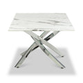 Melody Marble Effect Coffee Table White Chrome from Roseland Furniture