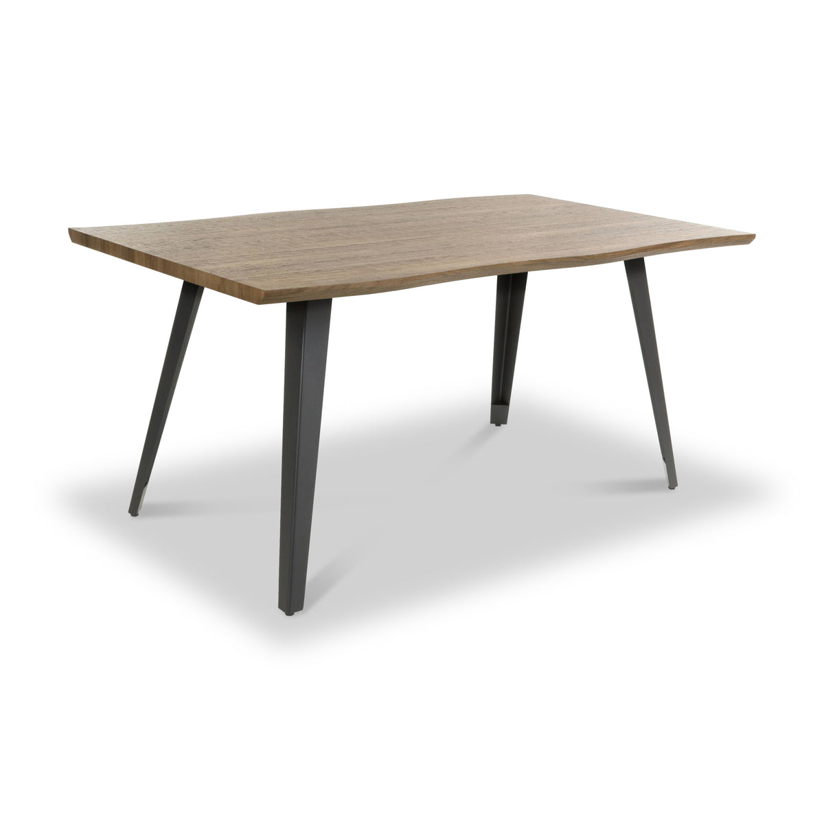 Crawley 160cm Natural Curve Dining Table from Roseland Furniture