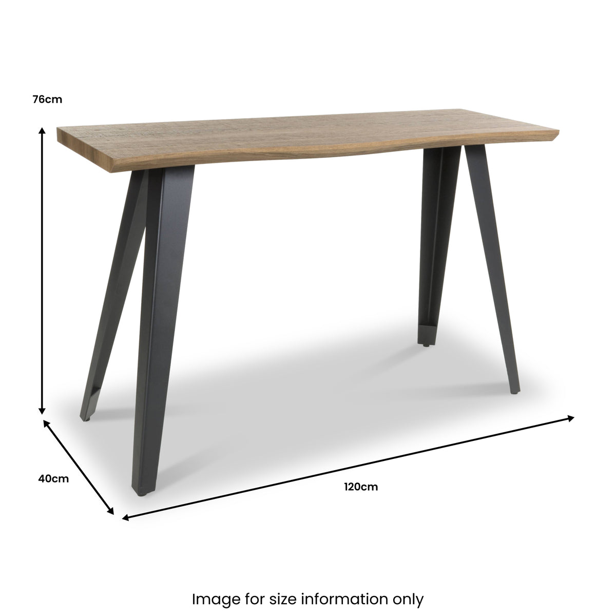 Crawley Natural Curve Console Table from Roseland Furniture