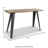 Crawley Natural Curve Console Table from Roseland Furniture
