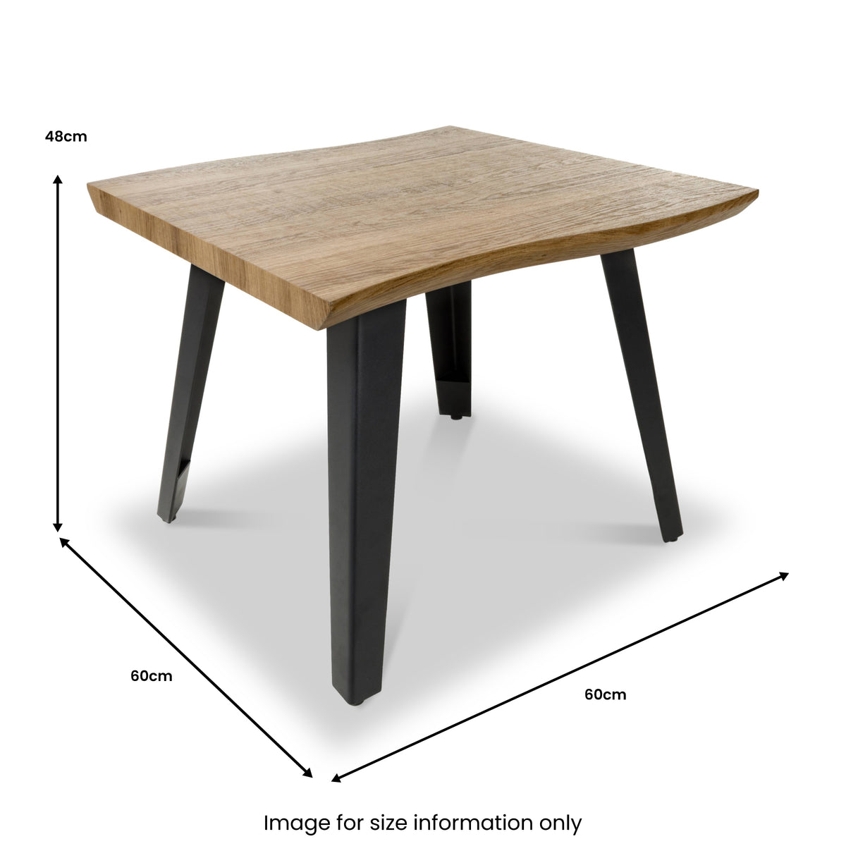 Crawley Natural Curve Side Table from Roseland Furniture