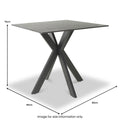 Farnell Ceramic 80cm Square Dining Table Grey from Roseland Furniture
