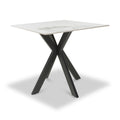 Farnell Ceramic 80cm Square Dining Table White from Roseland Furniture