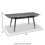 Avaston Extending Dining Table Grey from Roseland Furniture