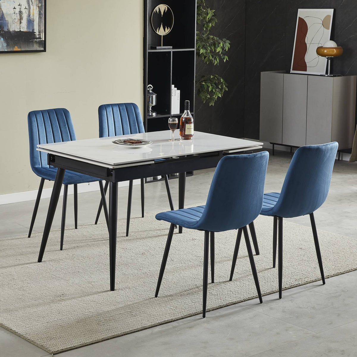 Avaston Extending Dining Table White from Roseland Furniture