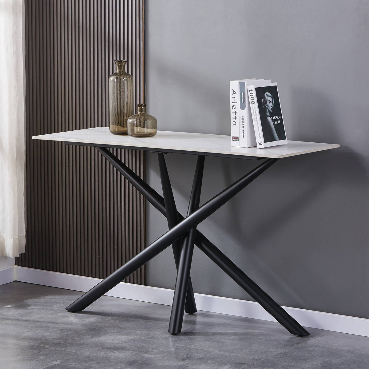 Barton Console Table White from Roseland Furniture