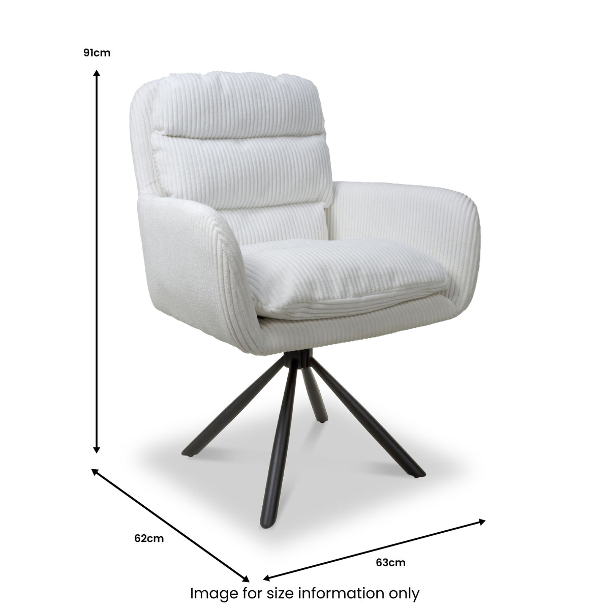 Cassey Corduroy Swivel Chair from Roseland Furniture