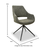 Mitch Swivel Dining Chair from Roseland Furniture